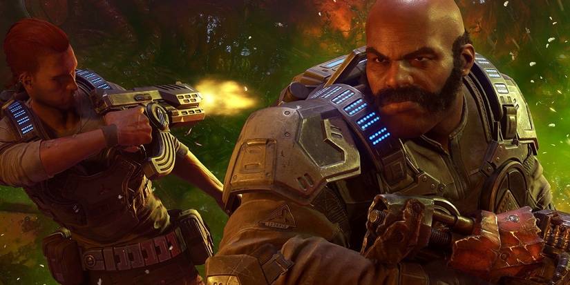 two cogs trying to escape the gas