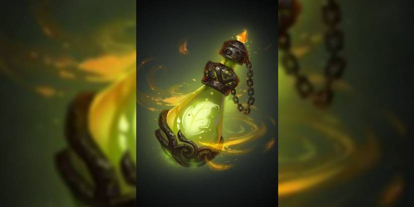 card art of a golden potion from gwent.