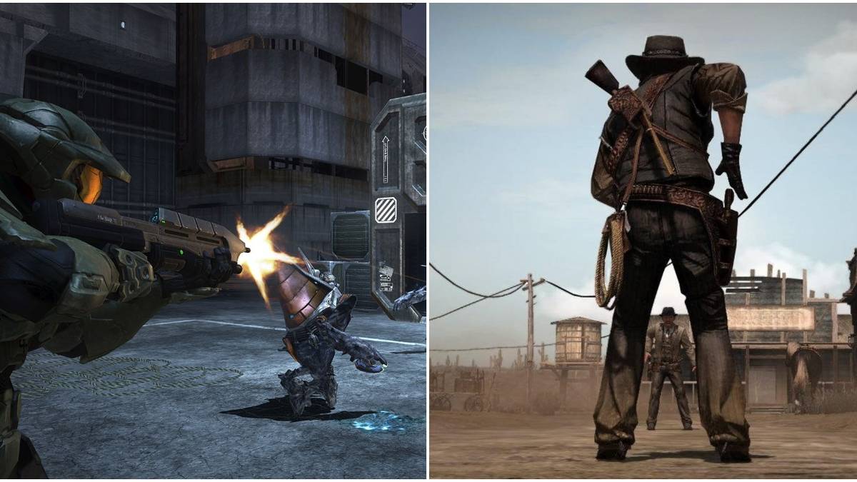 halo 3 and red dead redemption split image