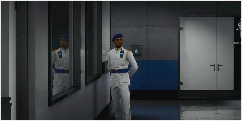 stay away from a guard's line of sight