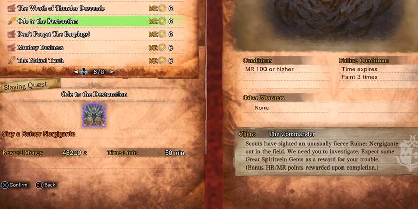 ode to destruction quest posting