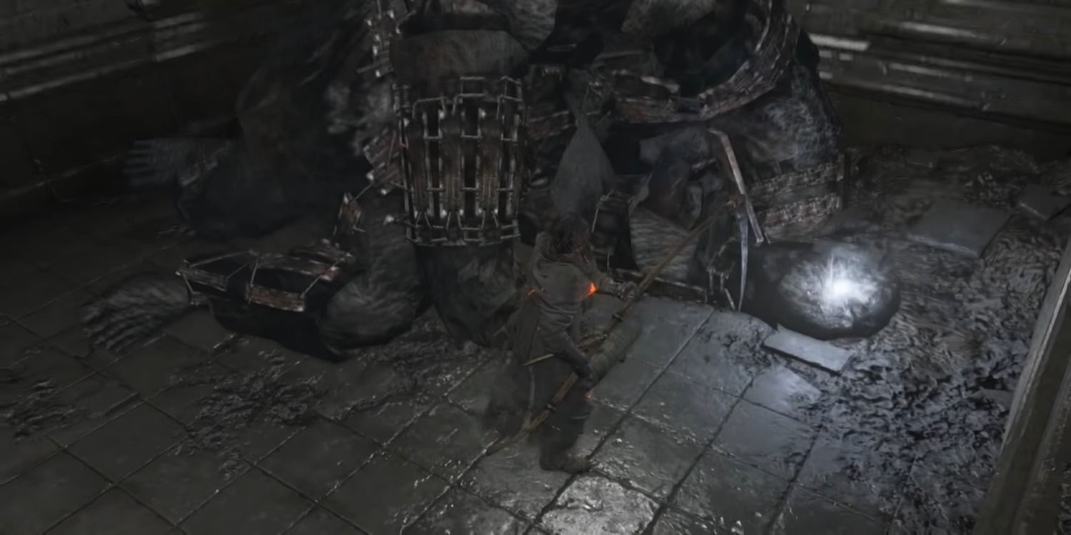 The dead giant blacksmith in dark souls 3