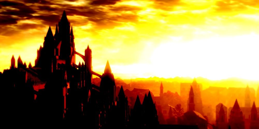 Dark Souls 1 Anor Londo before the sun illusion is dissipated