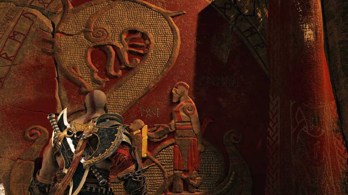 kratos god of war mural world serpent