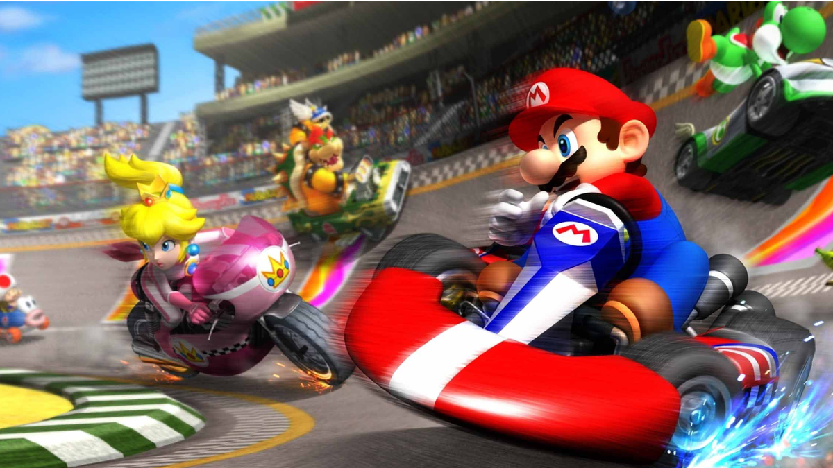 Mario Kart 8 in a blur