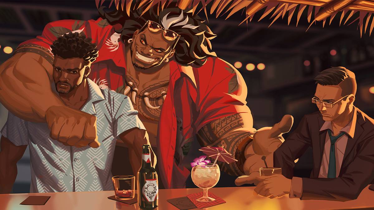 mauga and baptiste embracing overwatch