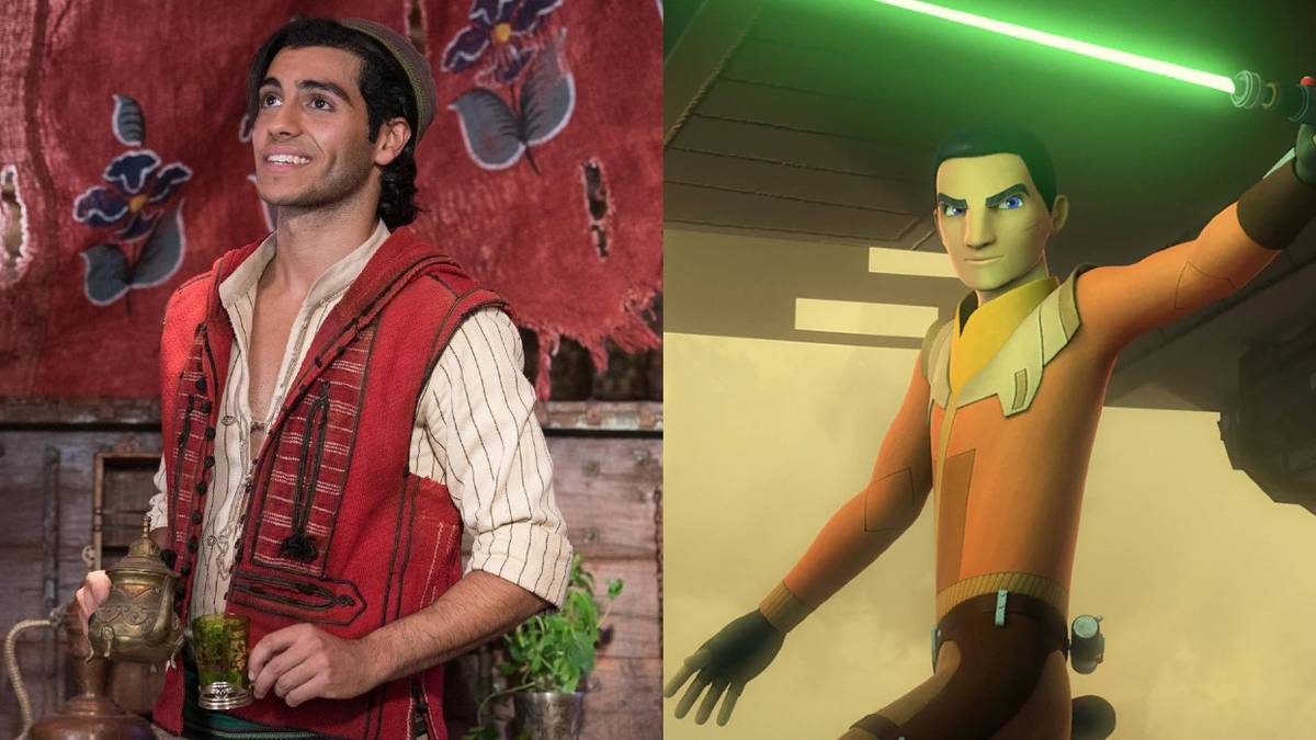 Mena Massoud from Aladdin and Ezra Bridger from Star Wars Rebels