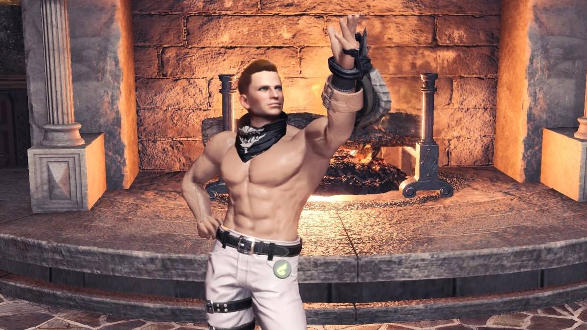 hunter with skull scarf