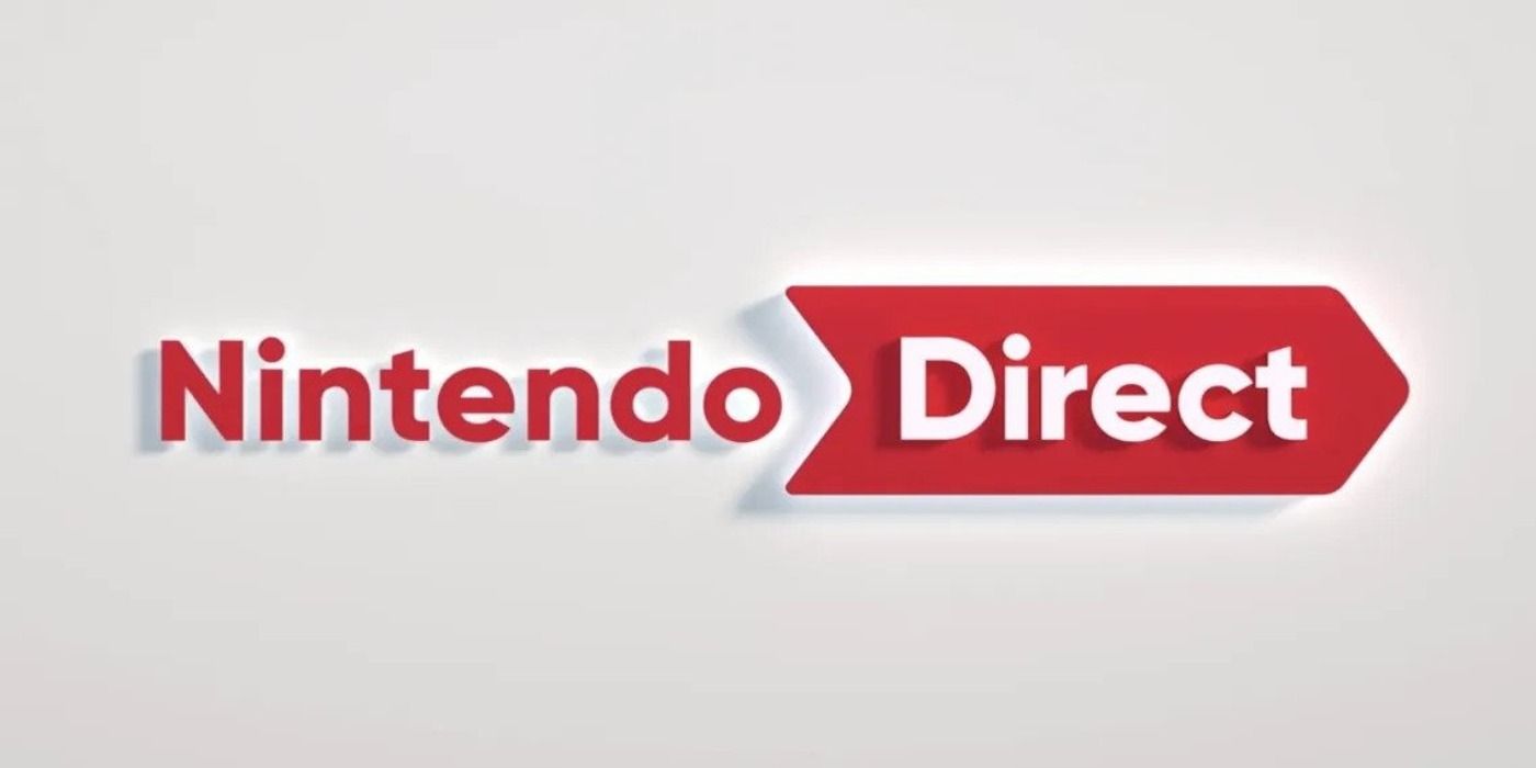 nintendo direct logo white with red arrow