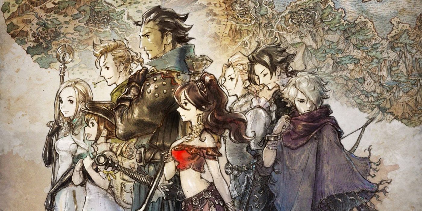 several characters from octopath traveler