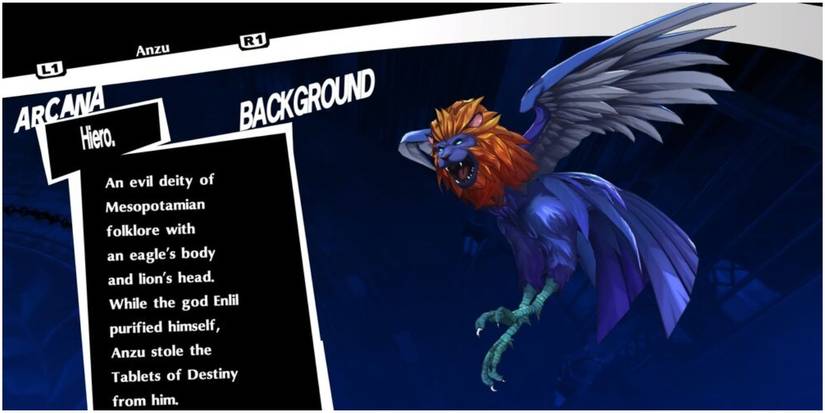 mesopotamian monster in the hierophant arcana.