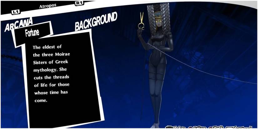 the eldest greek sister of fate who is also a persona from the fortune arcana.