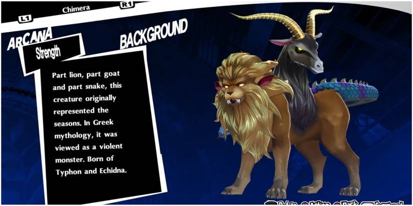 mythical creature from greek folklore. A persona from the strength arcana.