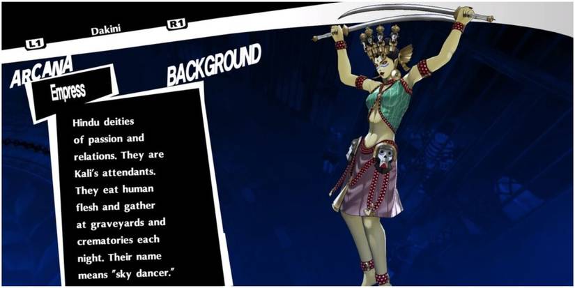 deity from eastern mythology in the empress arcana.