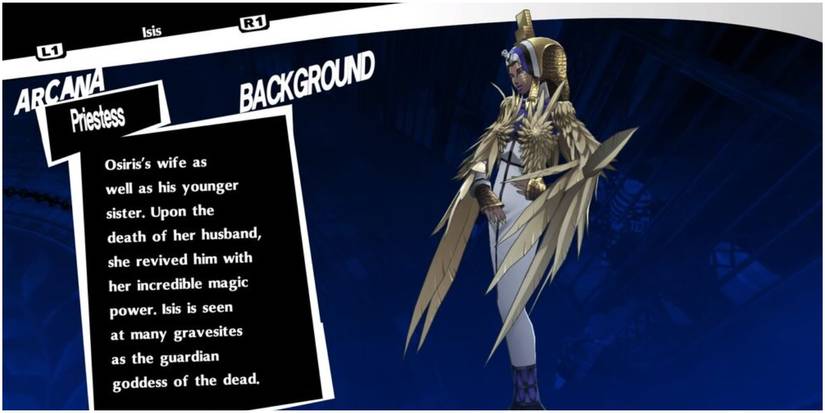 egyptian goddess in the priestess arcana.