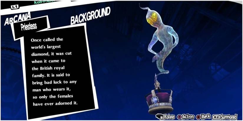 treasure demon in the priestess arcana.