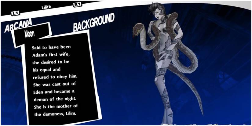 demon from the christian bible in the moon arcana.