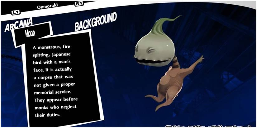 weird japanese demon in the moon arcana.