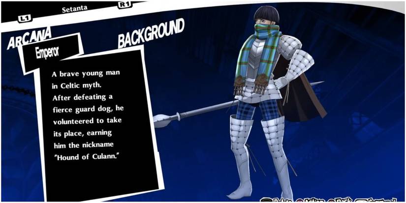 hero from celtic myth in the emperor arcana.