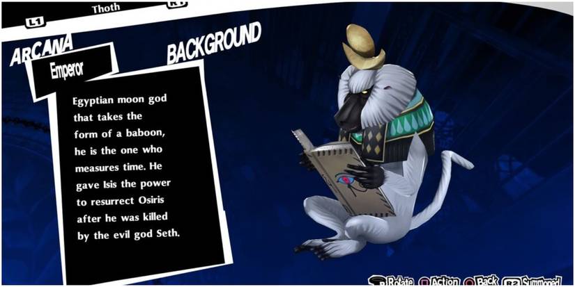 egyptian god in the emperor arcana.