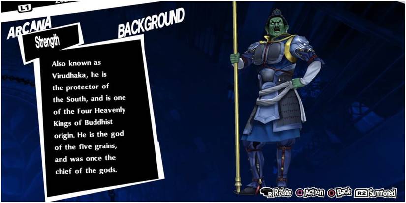 deity from buddhist mythology and strength arcana persona.