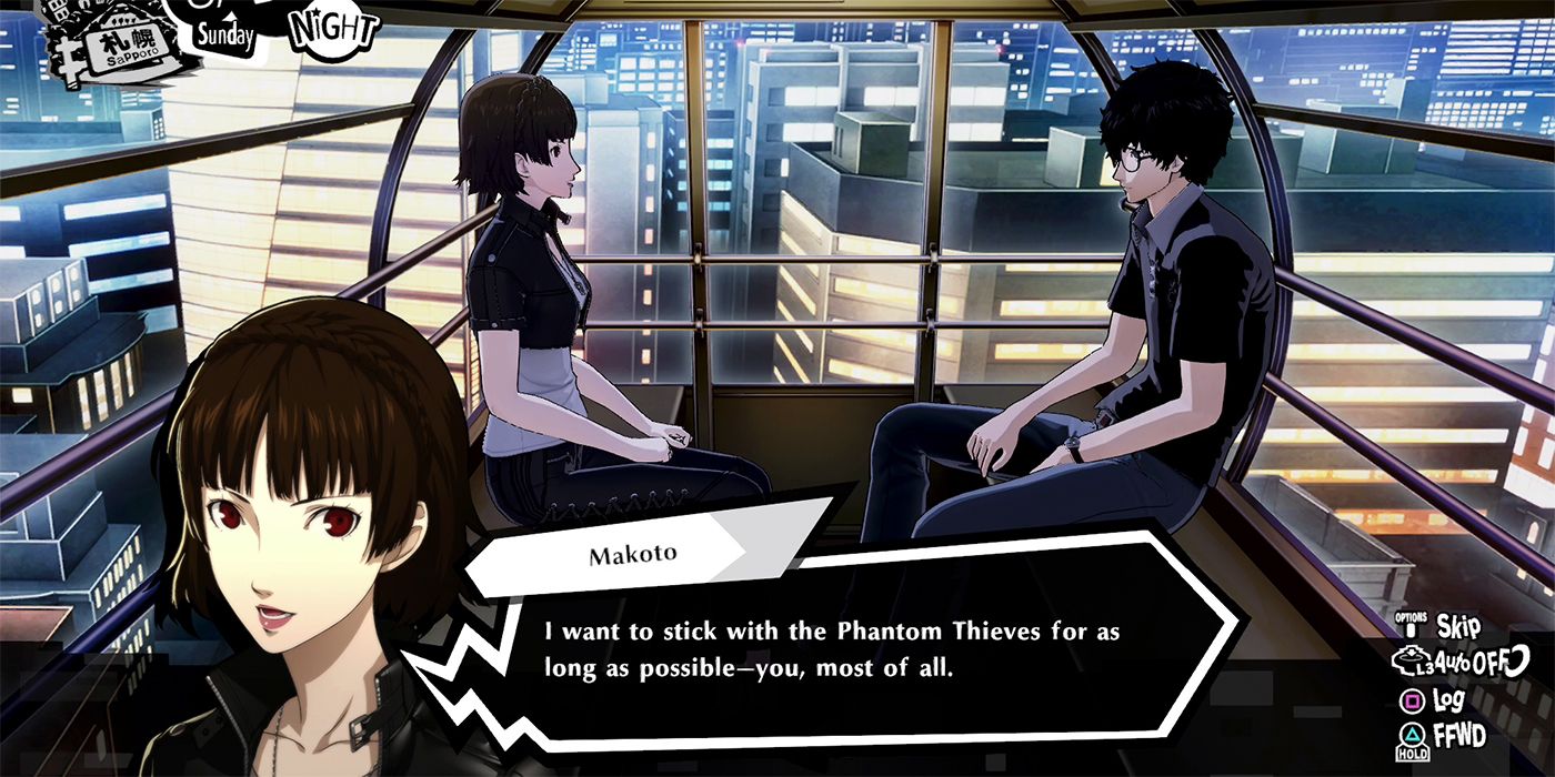 persona 5 strikers romance ferris wheel date makoto