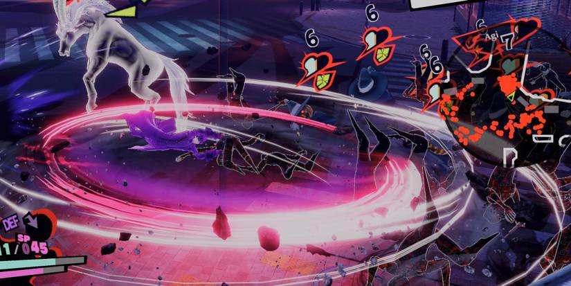 joker swinging around lamppost