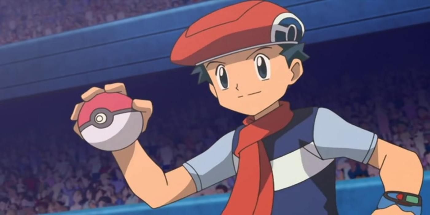 Pokemon Trainer Lucas holding a Poke Ball