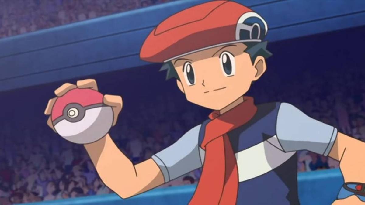 Pokemon Trainer Lucas holding a Poke Ball