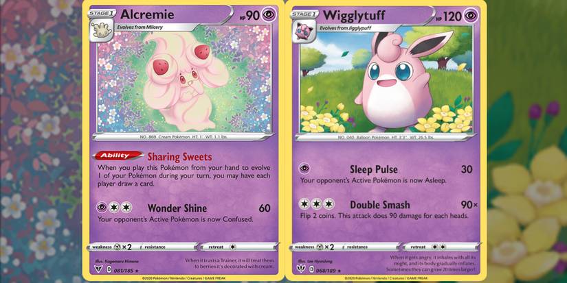 alcremie from vivid voltage and wigglytuff from darkness ablaze.