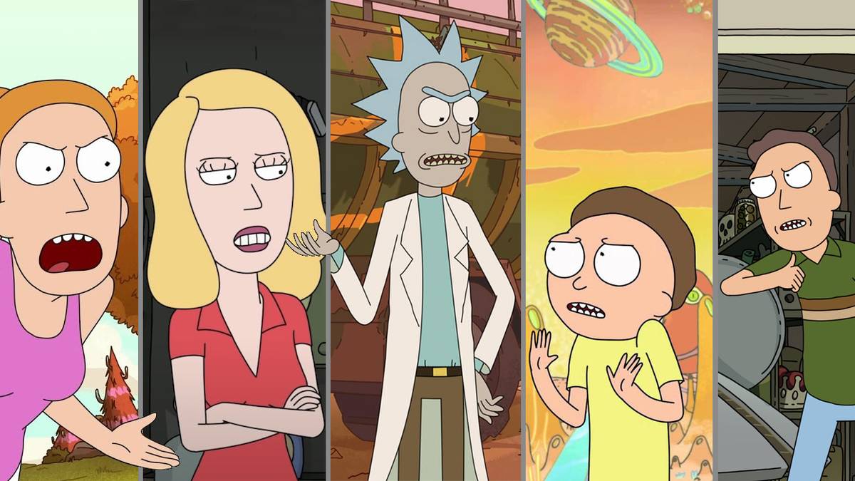 The core cast of Rick and Morty