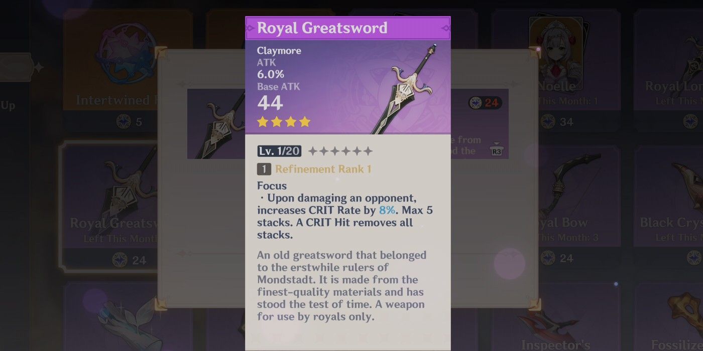 royal greatsword stats