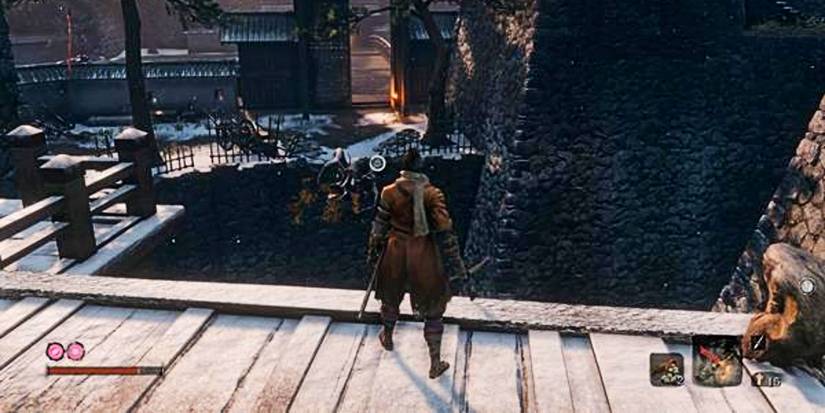 body of water around the castle where one can find treasure carp scales.