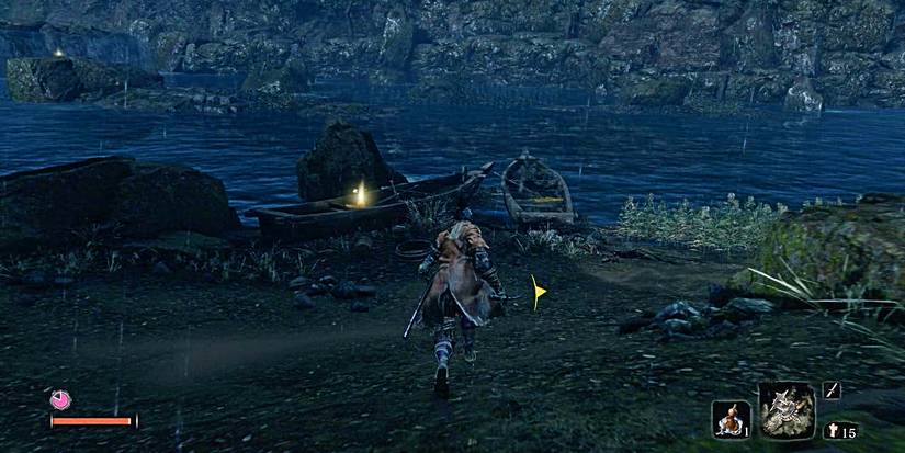 watery area of the map with treasure carp and pot noble haurnaga.