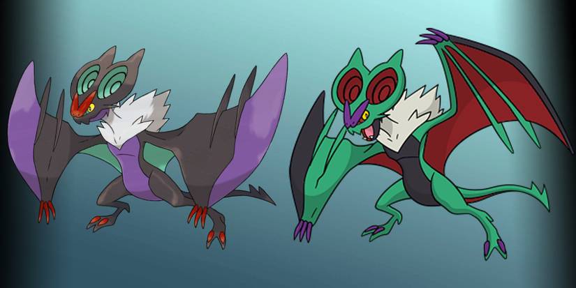 Regular and shiny Noivern