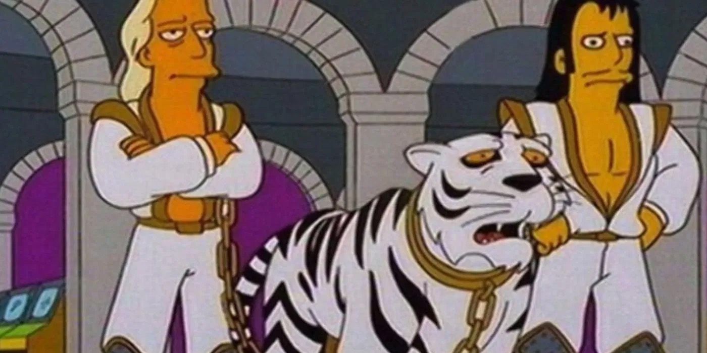 The Simpsons predicted that Roy Horn would be attacked by one of his tigers in season 5
