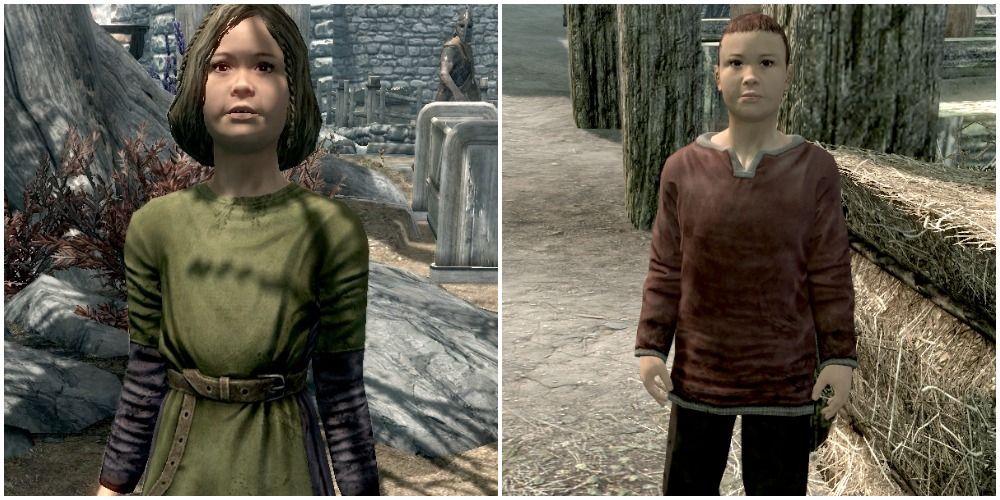 Two children in Skyrim