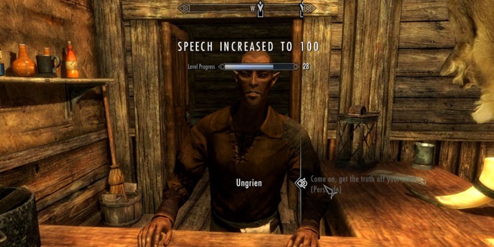 Speech increasing to 100 in Skyrim