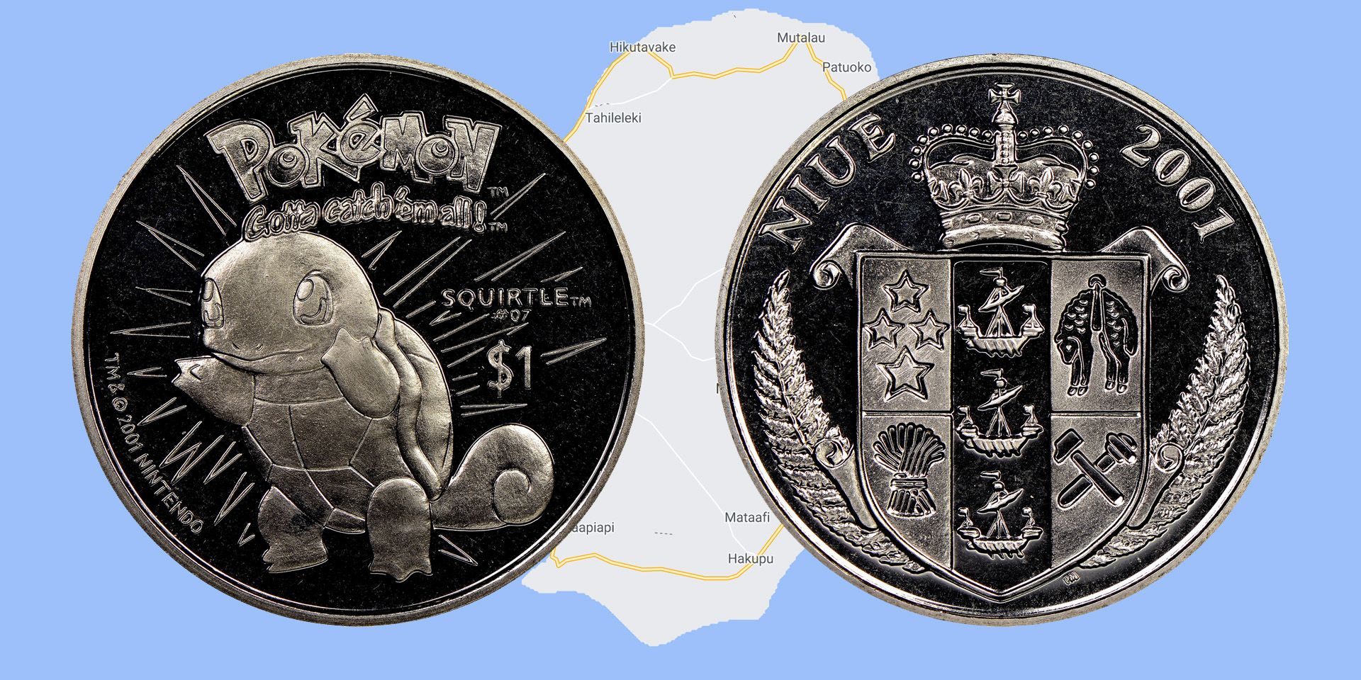 Squirtle Dollars; as found on the small island country of Niue