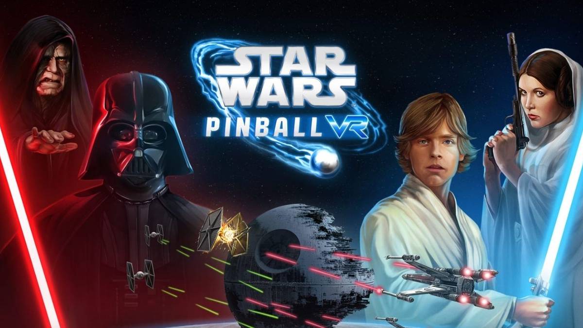 star wars pinball vr art featuring luke, leia, darth vader