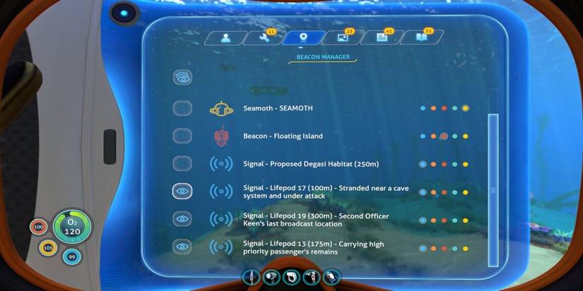 Beacon Manager PDA page