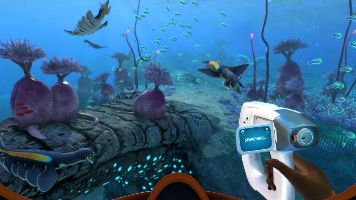 Subnautica player under water