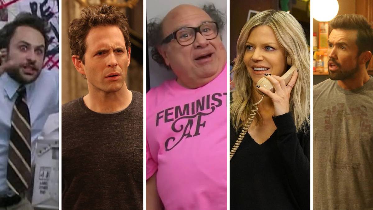 Charlie, Dennis, Frank, Dee and Mac from It's Always Sunny in Philadelphia