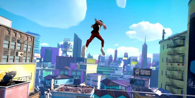 a character about to drop on the street