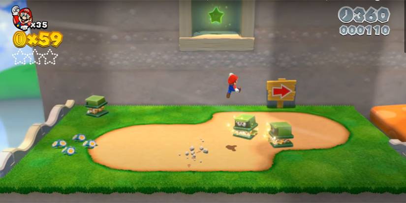 super mario 3d world 4-4 green star 1