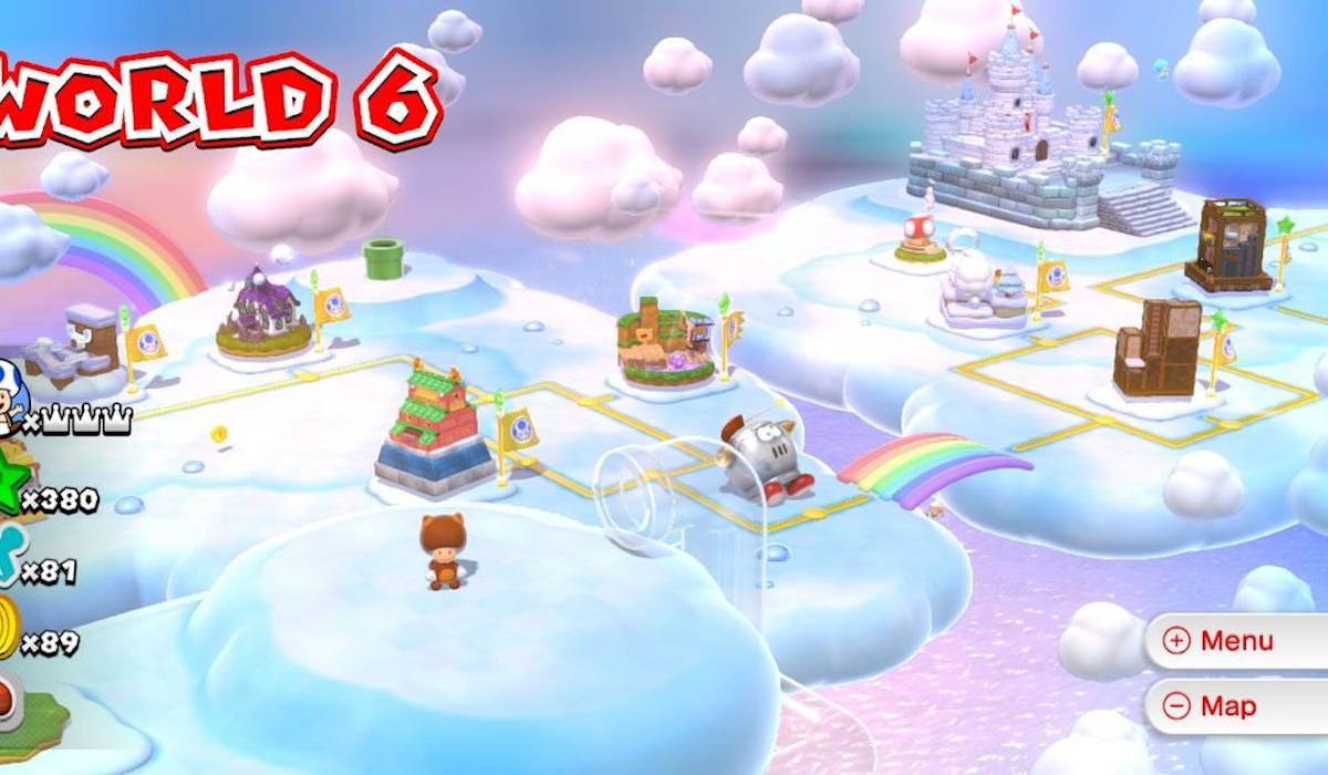 Super Mario 3d World World Bowser Map Bowser's Castle World Map