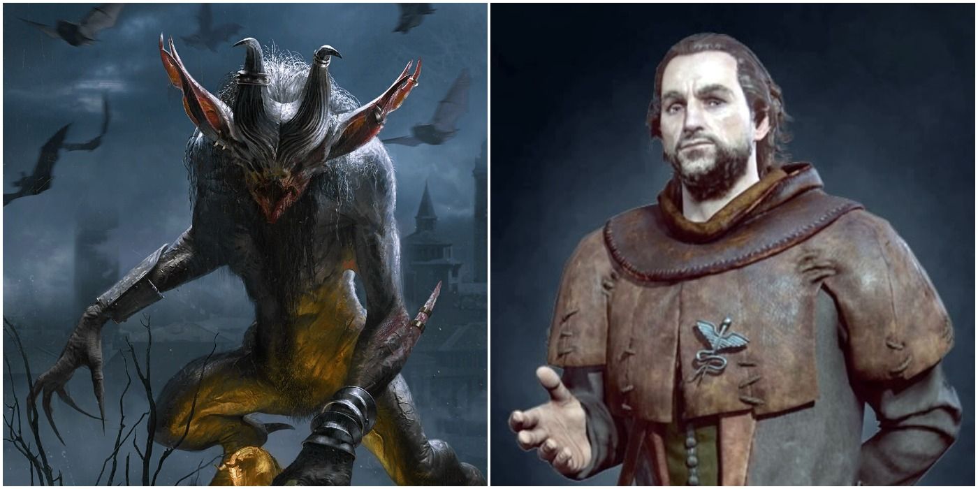 katakan gwent card art and a character from the witcher 3.