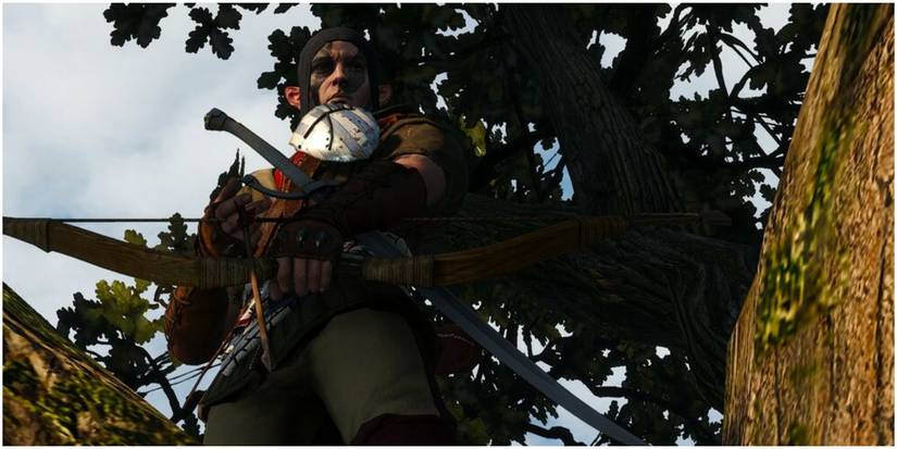 archer in a tree during a cutscene.