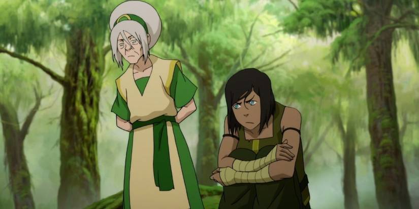toph stands over korra