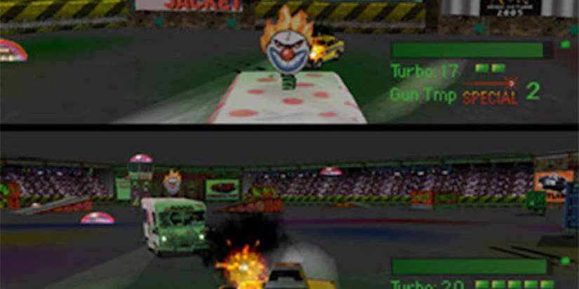 twisted metal PS1 split-screen